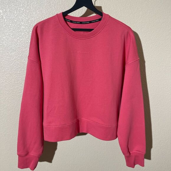 Canada Goose Pink Women's Crop Sweater - Picture 1 of 7
